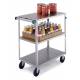 Lakeside SS Medium Duty Multi-Shelf Cart - All Edges Down - Front Leg Bumper - 3 Shelves