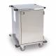 Lakeside One Door Stainless Steel Case Carts - 24" Width Wire Shelf