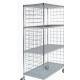 Shelf-Attached Enclosure Panel for Wire Carts - Shelf Width 13" x Panel Height 64"
