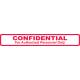 CONFIDENTIAL Label - Size 6 1/2"W x 1"H