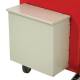 Harloff AL680436 Aluminum Waste Container with Mounting Bracket - Attached Lid