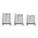 The Avalo Procedure/Treatment Cart with Electronic Lock is available in three different heights: standard 43.5", intermediate 39.5", and compact 36".
