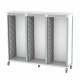 Pegasus APL-4.0EEE-ND Apollo E Type Medical Storage Cart with 4 Panels, Triple Column, No Door