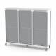 Pegasus APL-4.0EEE-TD Apollo E Type Medical Storage Cart with 4 Panels, Triple Column, Tambour Door