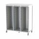 Pegasus APL-4.0UUU-GD Apollo U Type Medical Storage Cart with 4 Panels, Triple Column, Glass Door