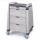 Capsa AWPCS10-CMASG-D103 Avalo Woodblend PCS Punch Card Medication Cart with 4 Drawers, Key Lock, Mountain Ash (Shown with Left and Right Handles Upgrade Option)