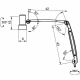 Waldmann HALUX N50-3 P FX LED Exam Light with 33.5" Articulating Double Arm, Color Changing - Dimensions in Milimeter