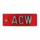 AC Wellman EAOP750-2-3 Oncology Embedded Aluminum Word Marker - 3/4" with 2-3 Letters