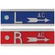 Aluminum Markers - 1" Arrow - 1/2" L & R - With Initials