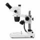 Globe Scientific ENZ-1703-P NexiusZoom EVO Trinocular Stereo Microscope, HWF 10x/23mm Eyepieces, Plan Achromatic 0.65x - 5.5x Zoom Objective, Pillar Stand