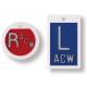 Plastic Markers - Square "L" & Round "R" With Initials