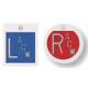 Embedded Plastic Markers - 5/8" Square "L" and Round "R" Lead-Free 1 to 3 Initials