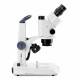 Globe Scientific ESB-1903-DC18 StereoBlue Trinocular Stereo Microscope, WF 10x/21mm Eyepieces with Eyecups, 0.7x - 4.5x Zoom Objective, Rack and Pinion Stand, CMEX-18 Pro Camera