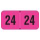2024 Year Labels - PMA Fluorescent Pink - Size 3/4" H x 1 1/2" W