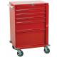 Harloff V-Series Emergency Cart Six Drawer with Breakaway Lock