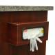 Harloff WV-2362-CM Cherry Mahogany Wood Vinyl Medical Cart Single Glove Box Holder Direct Mount - Mounted View (Cart and Glove Box are not included)