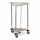 Clinton Space Saver 18" Stainless Steel Triangular Hamper With Stainless Steel Lid