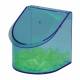Acrylic Benchtop Dispensing Bin Single Compartment With Lid - Neon Blue