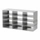 HS2862HA Horizontal Stainless Steel Freezer Rack For 2" Height Cryostorage Box - 12 Shelves (4 x 3)