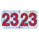 2023 Year Labels - Holographic Silver - Size 3/4" H x 1 1/2" W
