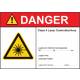 Phillip Safety Danger Class 4 Laser Controlled Area Laser Warning Sign