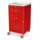 Harloff M3DS1824B03 M-Series Mini Width Short Emergency Crash Cart Three Drawers with Breakaway Lock