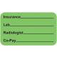 INSURANCE LAB RADIOLOGIST CO-PAY Label - Size 1 1/2"W x 7/8"H