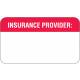 INSURANCE PROVIDER Label - Size 1 1/2"W x 7/8"H