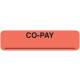 CO-PAY Label - Size 1 1/4"W x 5/16"H