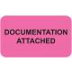 DOCUMENTATION ATTACHED Label - Size 1 1/2"W x 7/8"H
