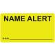 NAME ALERT D.O.B. Label - Size 3 1/4"W x 1 3/4"H