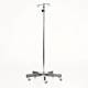 MidCentral Medical MCM210 Stainless Steel 5-Leg IV Pole with 2-Hook Top