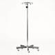 MidCentral Medical MCM212 Stainless Steel 5-Leg IV Pole with 6-Hook Top