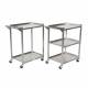 Mid Central Medical 24" W x 30" L x 34" H Stainless Steel Utility Cart: MCM3006 with 2 Shelves and MCM3007 with 3 Shelves