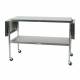 MidCentral Medical MCM507-DPL Stainless Steel 3-in-1 Space Saving Instrument Table - 24"W x 48"/60"/72" L