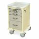 Harloff MDS1821E14 M-Series Mini Width X-Short Procedure Cart Four Drawers with Basic Electronic Pushbutton Lock.  Shown with a Beige body and Light Gray drawers.