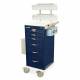 Harloff MDS1830L06 M-Series Mini Width Tall Medical Cart Six Drawers with Latch Lock and  OPTIONAL Phlebotomy Accessory Package MD18-PHB.  Please note, glove box NOT included.