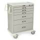 Harloff MDS3030E06 M-Series Standard Width Tall Anesthesia Cart Six Drawers with Basic Electronic Pushbutton Lock