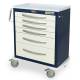 Harloff MPA3027E06 A-Series Lightweight Aluminum Standard Width Medium Height Anesthesia Cart Six Drawers with Basic Electronic Pushbutton Lock