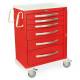 Harloff MPA3030B06 A-Series Lightweight Aluminum Standard Width Tall Emergency Crash Cart Six Drawers with Breakaway Lock