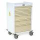 Harloff MR6K MR-Conditional Anesthesia Cart Six Drawer with Key Lock.  Color shown is White body with Beige drawers.