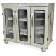 Harloff MSPM63-00GK MedStor Max Three Quarter Height Triple Column Medical Storage Cabinet with Glass Doors, Key Lock (Shown with Shelves, Trays and Wire Baskets, each sold separately)