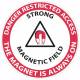 "Danger Restricted Access Strong Magnetic Field" MRI Non-Magnetic Slip-Guard Floor Sticker
