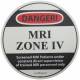 "DANGER! MRI Zone IV" MRI Non-Magnetic Slip-Guard Floor Sticker