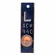 AC Wellman PAL03-V-2 Aluminum Position Indicator Marker - 1/2" L with 2 Lines of 1-3 Initials Each, Vertical (Per Each)