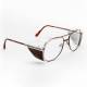 Model 100 Aviator Metal Radiation Glasses with Side Shields - Brown