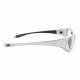 Silver Wrap Around Radiation Glasses Model MX30 - Frame Size 55-20-130