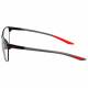 Phillips Safety Nike Metal Fusion Radiation Glasses - Satin Black/Red FV2381-010 (Left Side View)