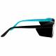 Plastic Frame Radiation Safety Glasses Model T9730 - Black with Teal