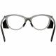 Plastic Frame Radiation Safety Glasses Model T9730 - Black with White